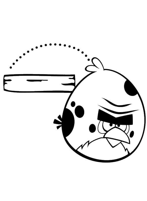 Название: Раскраска Птичка из angry birds . Категория: angry birds. Теги: Игры, Angry Birds .