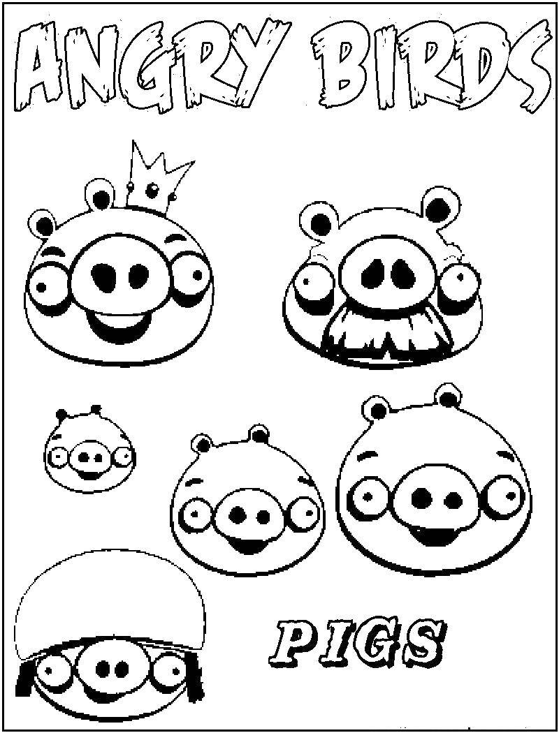 Название: Раскраска Свинья из angry birds. Категория: angry birds. Теги: Игры, Angry Birds .