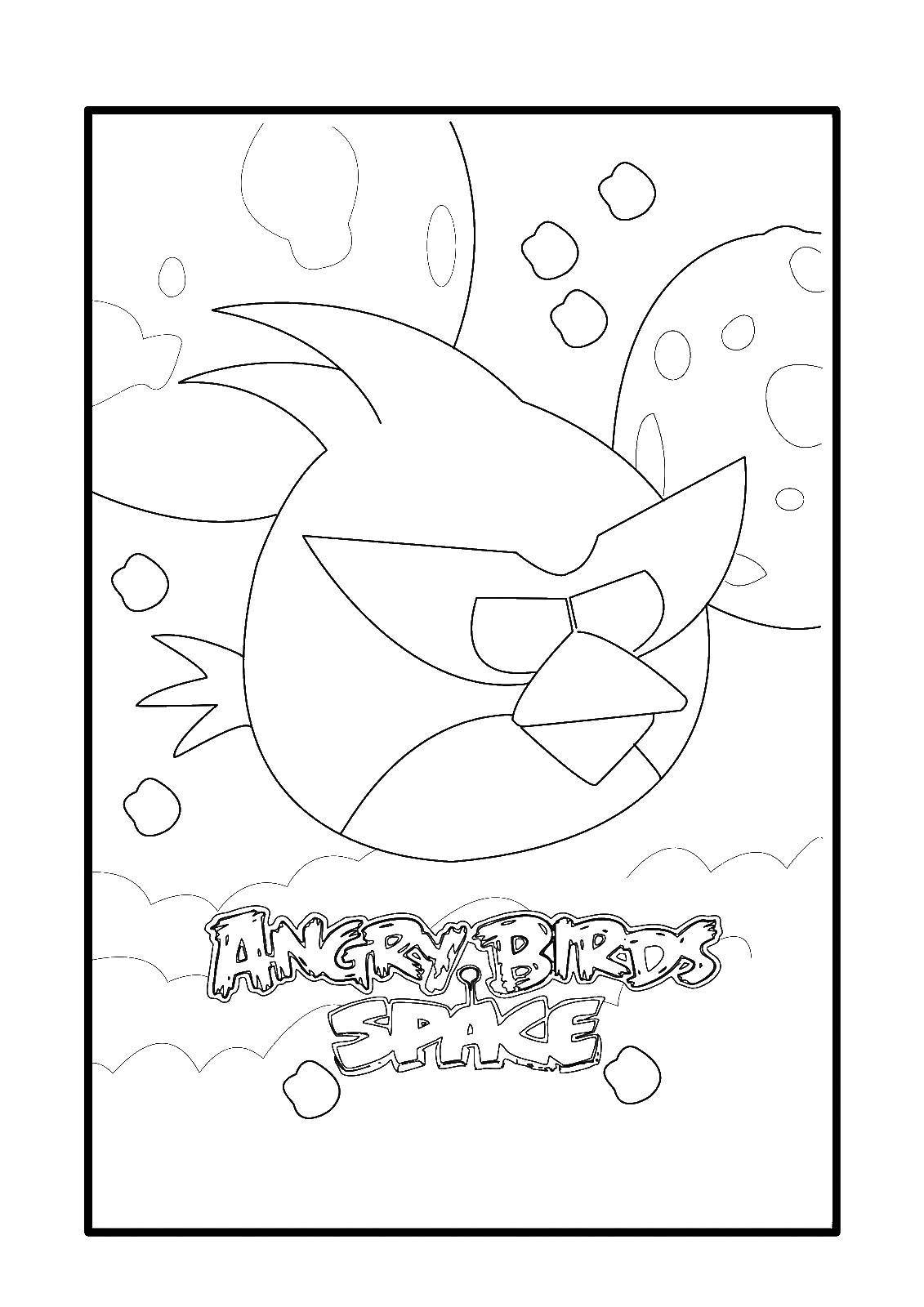 Название: Раскраска Энгри бёрдс в космосе. Категория: angry birds. Теги: Игры, Angry Birds .