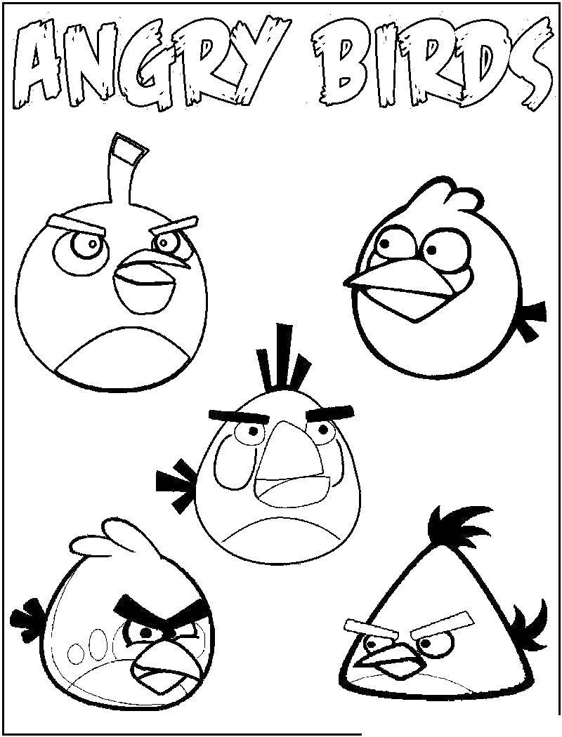 Раскраска Энгри бердз Скачать ,энгри бердз,angry birds,.  Распечатать 