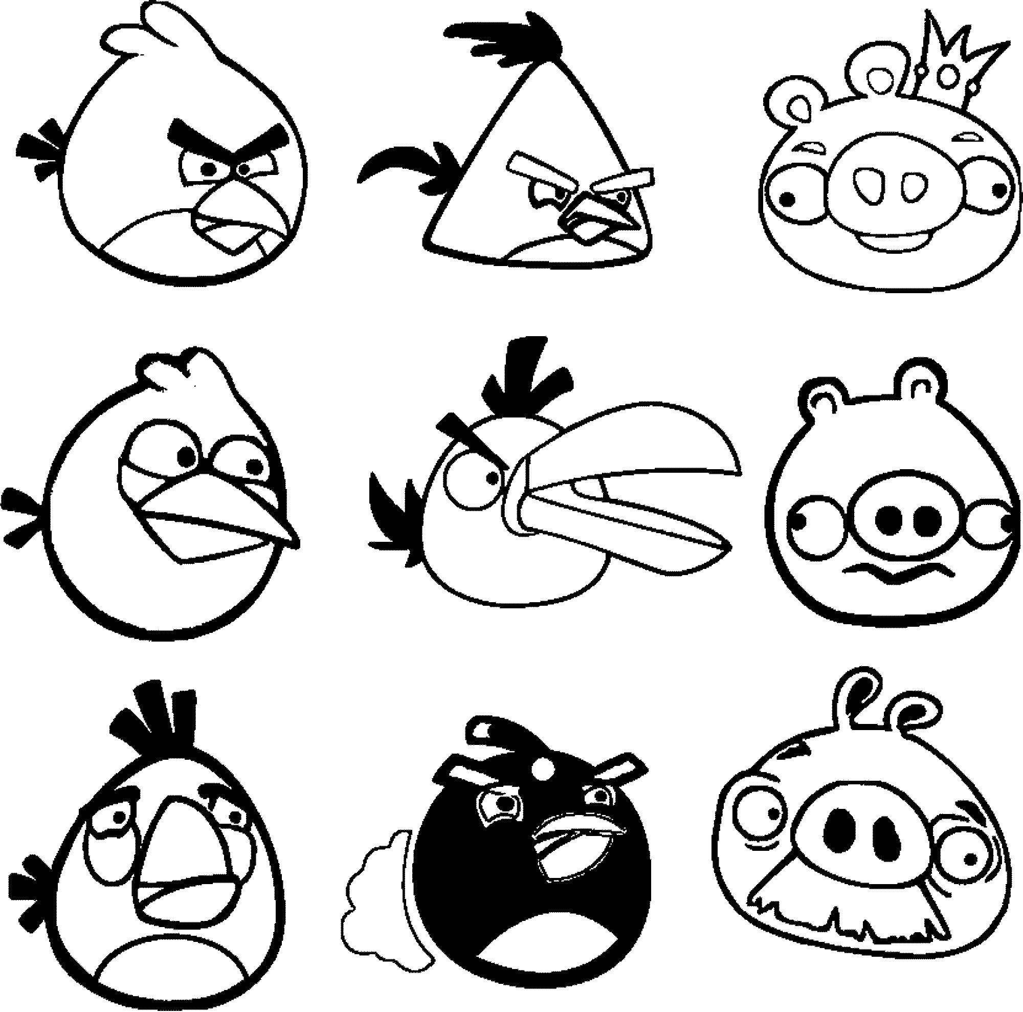 Раскраска Энгри бердз Скачать ,энгри бердз,angry birds,.  Распечатать 