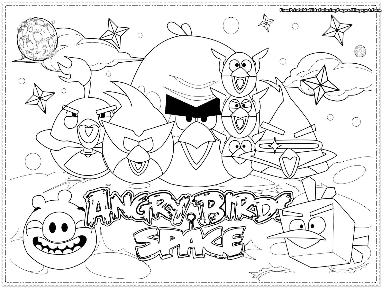 Название: Раскраска Энгри бёрдс в космосе. Категория: angry birds. Теги: Игры, Angry Birds .