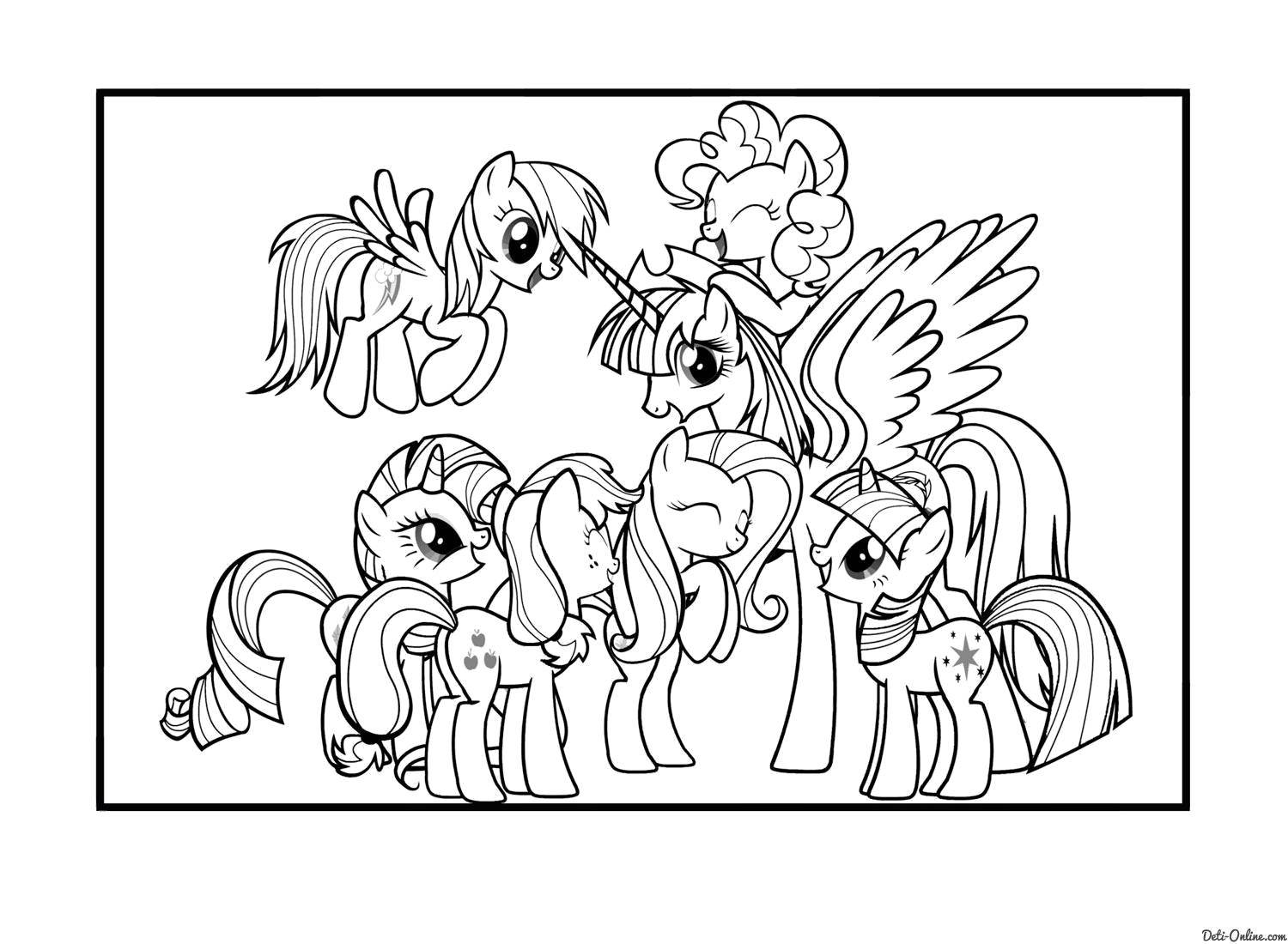 Раскраска Пони из my little pony  Скачать ,Пони, My little pony ,.  Распечатать 