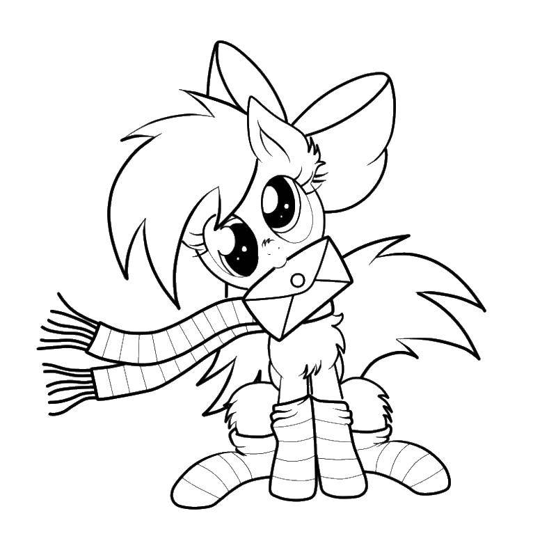 Раскраска Пони из my little pony  Скачать ,Пони, My little pony ,.  Распечатать 