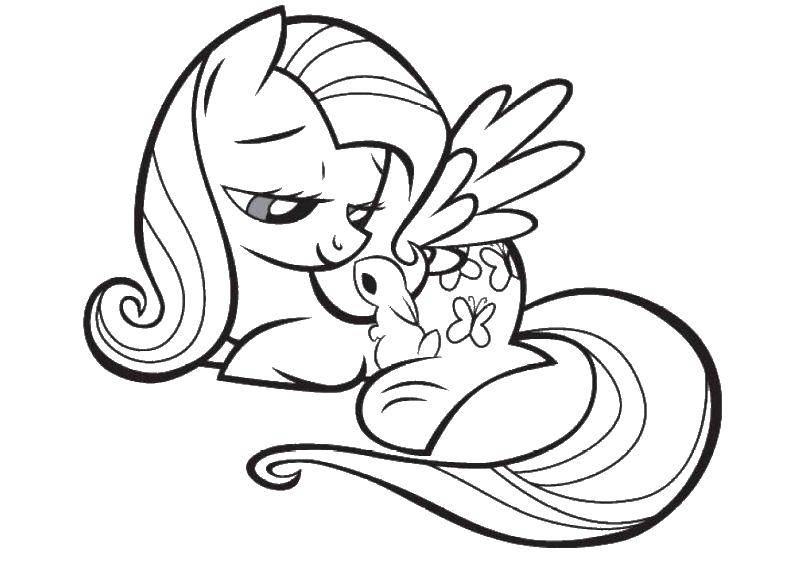 Раскраска Пони из my little pony  Скачать ,Пони, My little pony ,.  Распечатать 