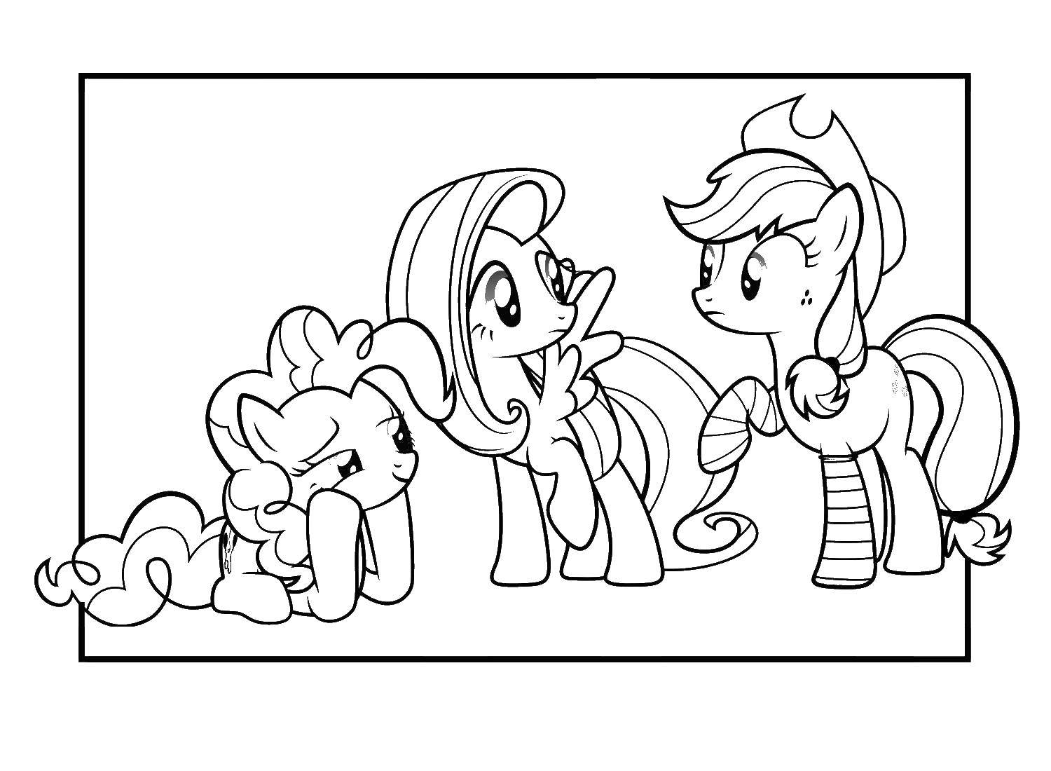 Раскраска Пони из my little pony  Скачать ,Пони, My little pony ,.  Распечатать 
