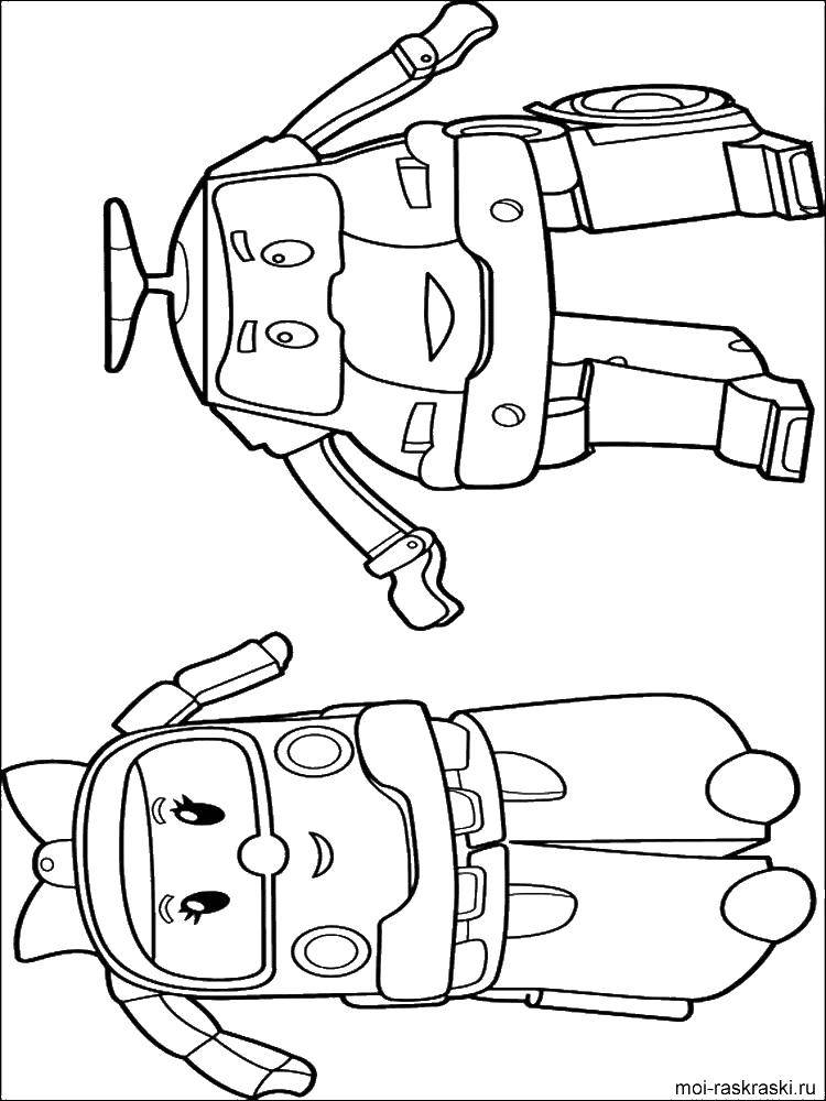 Раскраска Поли робокар Скачать ,поли робокар,.  Распечатать 