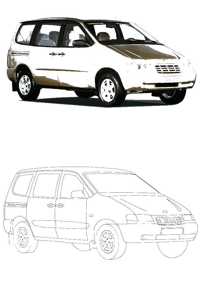Название: Раскраска Машина. Категория: машины. Теги: машина.