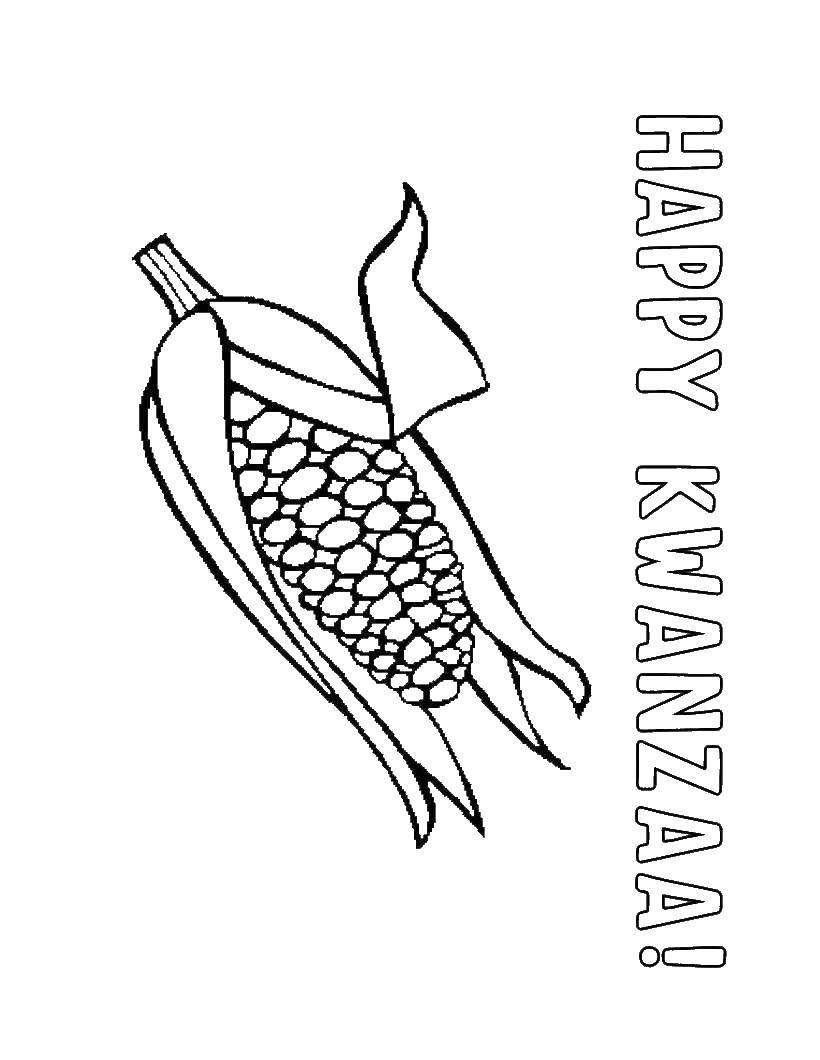 Название: Раскраска Кукуруза. Категория: Кукуруза. Теги: кукуруза.