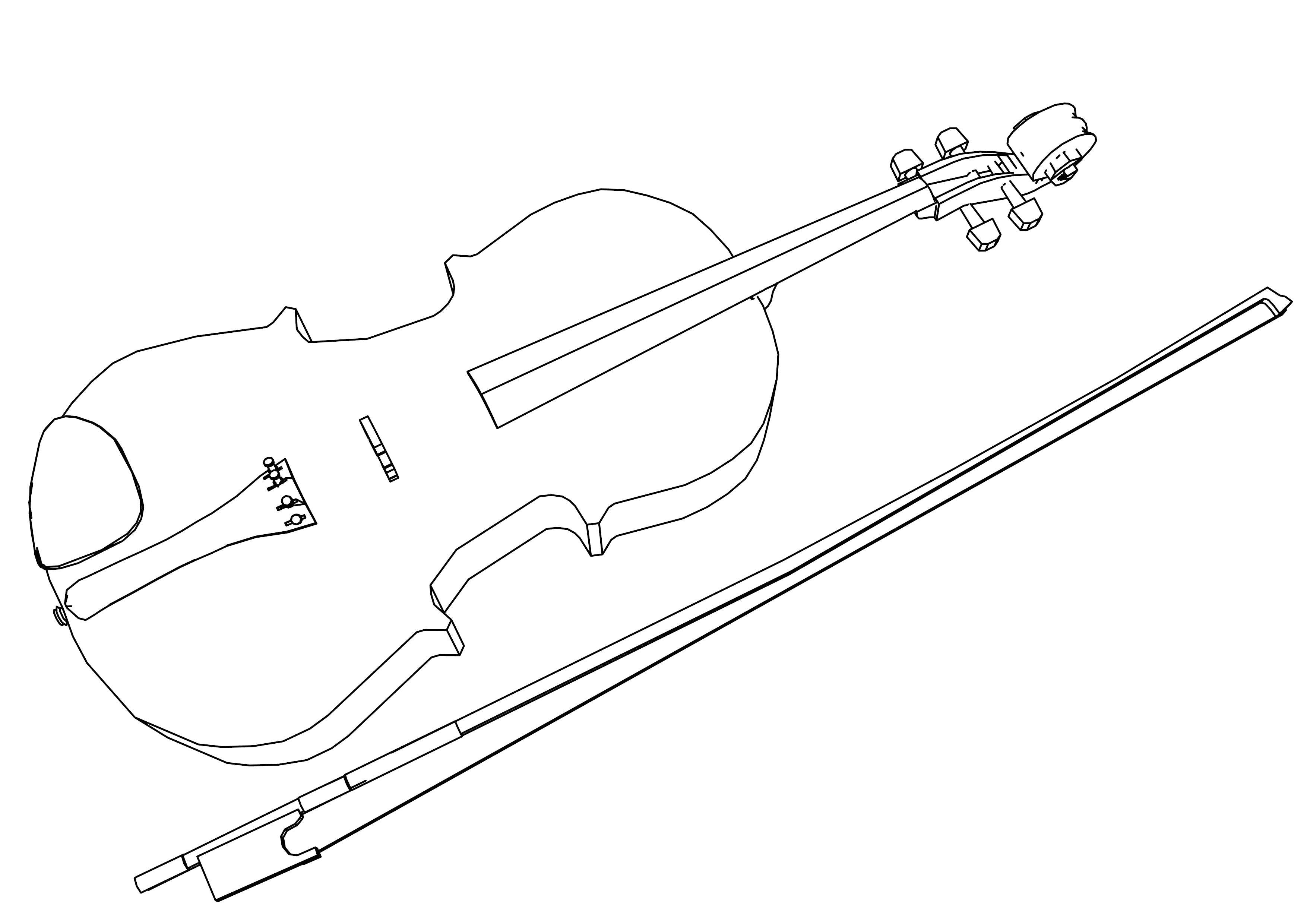 Раскраска Скрипка Скачать ,Музыка, инструмент, музыкант, ноты,.  Распечатать 
