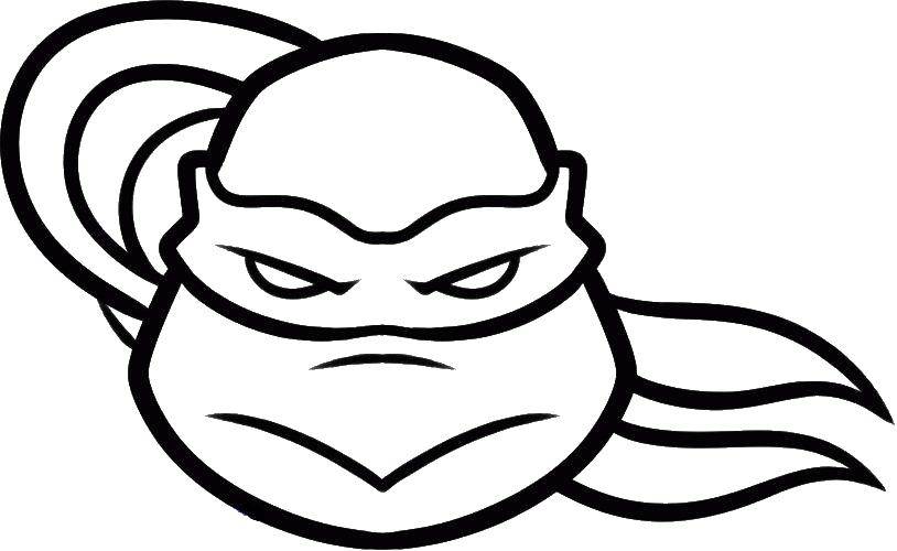 Раскраска Черепашка ниндзя Скачать ,мультфильмы, черепашки ниндзя,.  Распечатать 