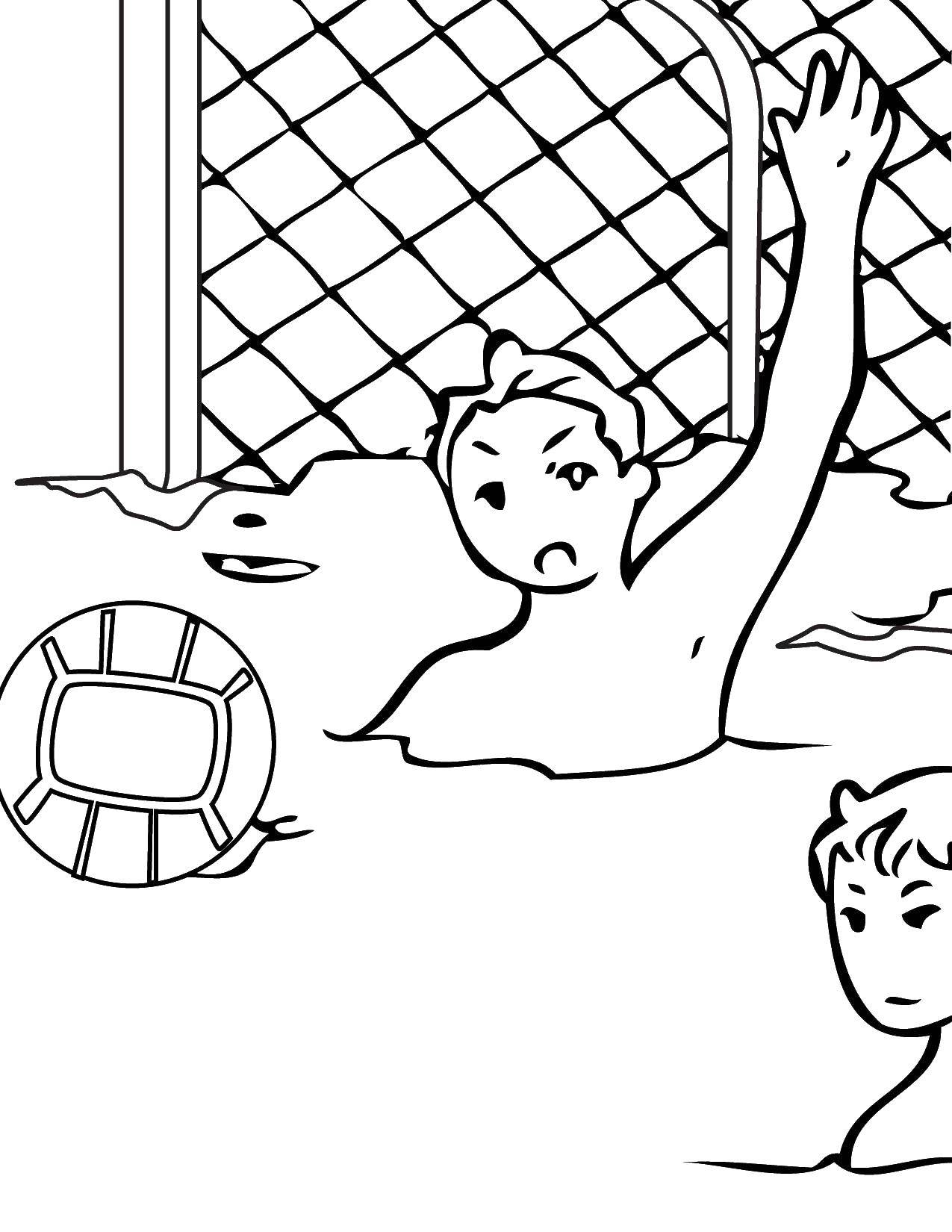 Название: Раскраска Игры в воде. Категория: Спорт. Теги: Спорт.