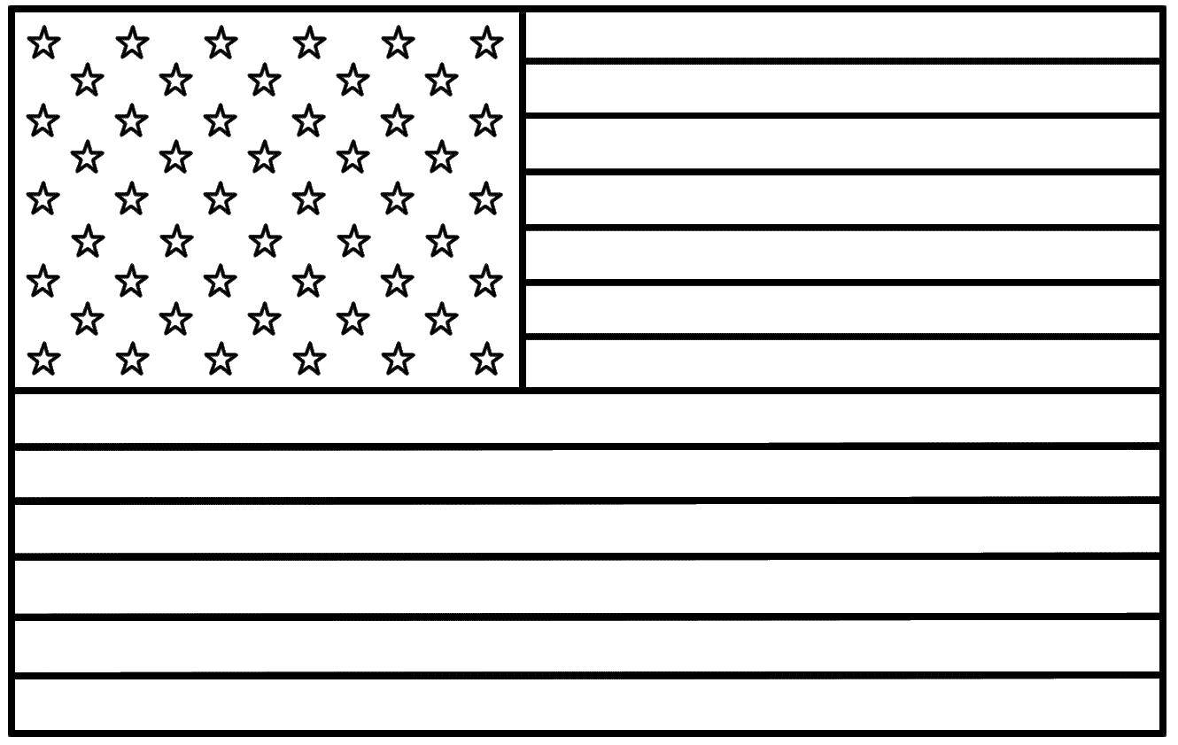 Название: Раскраска Флаг сша. Категория: США. Теги: Америка, США, флаг.