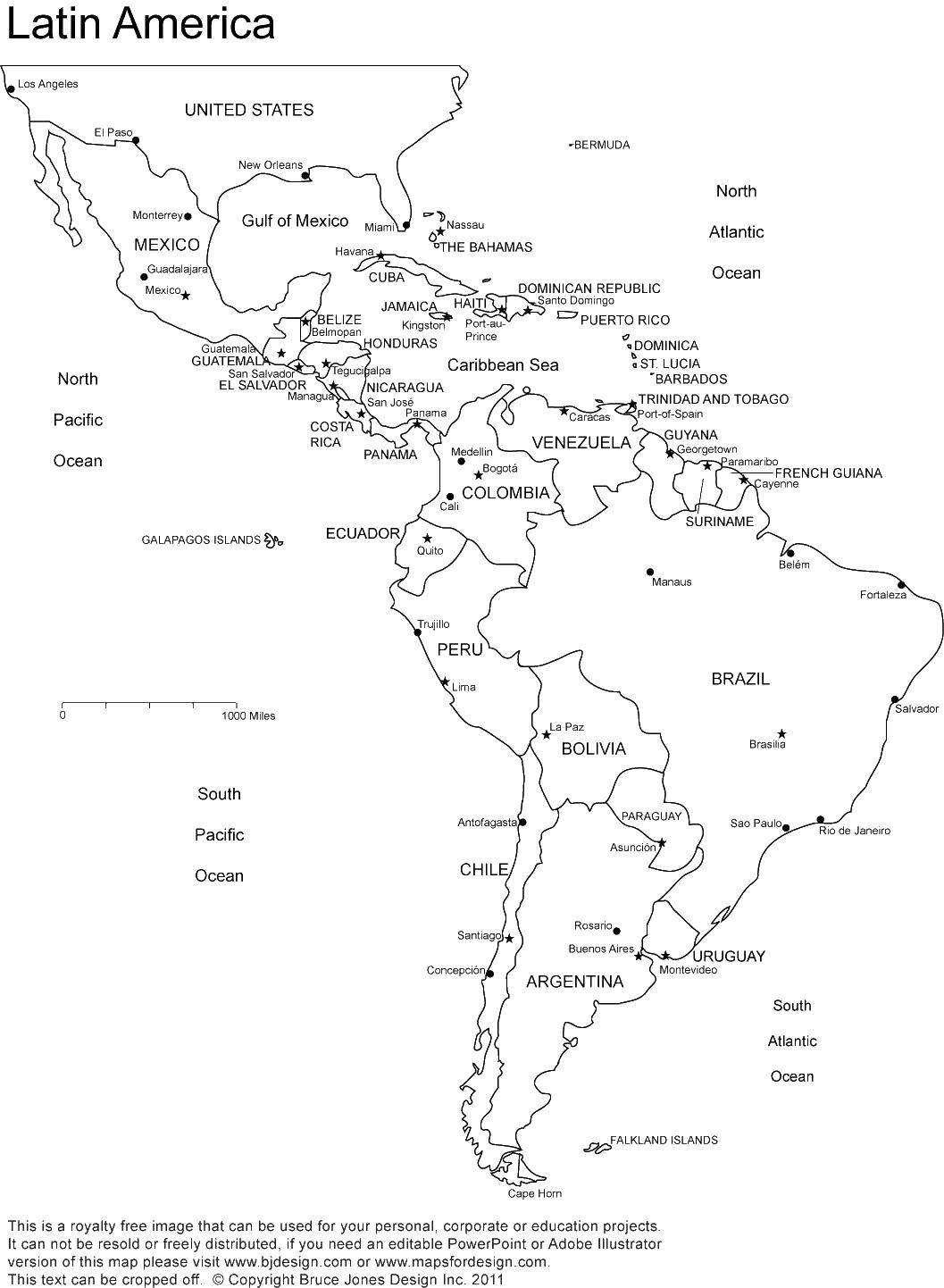 Раскраска Латинская америка Скачать ,Карта, мир,.  Распечатать 