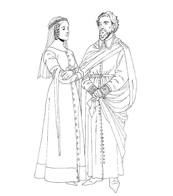 Название: Раскраска Король и королева. Категория: Королева. Теги: короли.