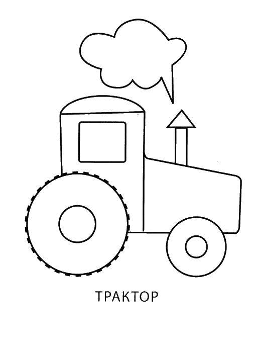 Раскраска Трактор Скачать ,трактор,.  Распечатать 