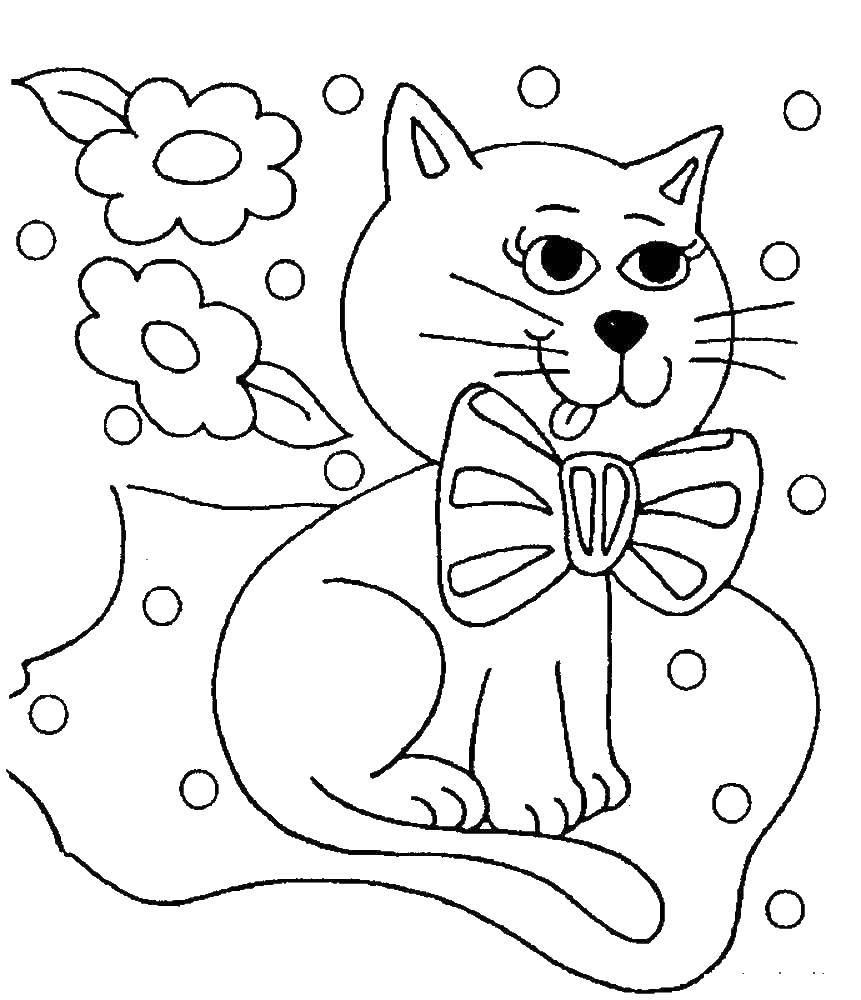 Раскраска Кошка Скачать .  Распечатать 