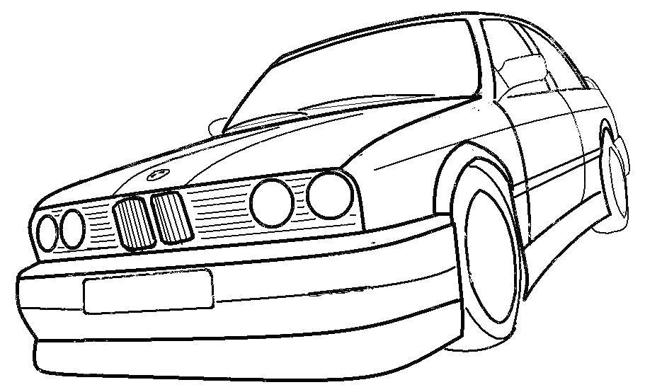 Название: Раскраска Bmw. Категория: машины. Теги: .