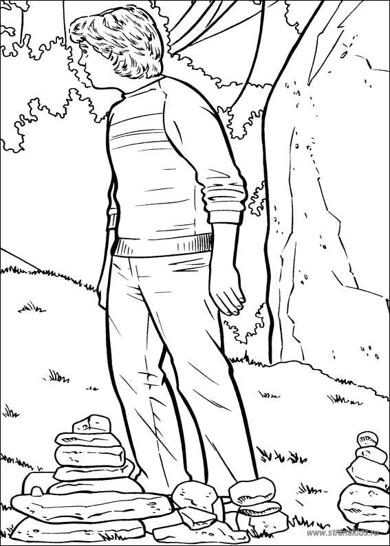 Раскраска Рон уизли Скачать ,Гарри Поттер, мультфильм,.  Распечатать 