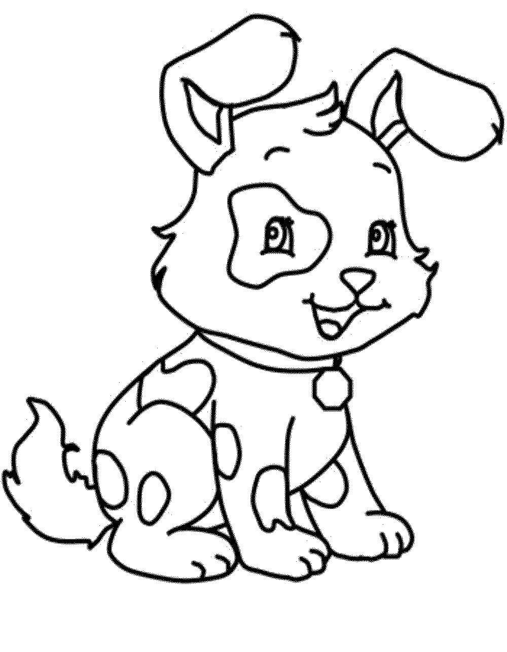 Название: Раскраска Щенок с пятнышками. Категория: Животные. Теги: Животные, собака.