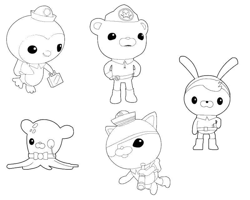 Название: Раскраска Октонавты. Категория: мультики. Теги: Октонавты, мультфильм.