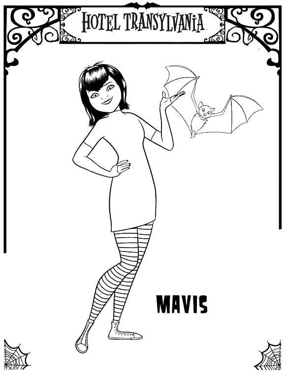 Название: Раскраска Отель трансильвания. Категория: Дракула. Теги: Отель Трансильвания, мультфильмы.