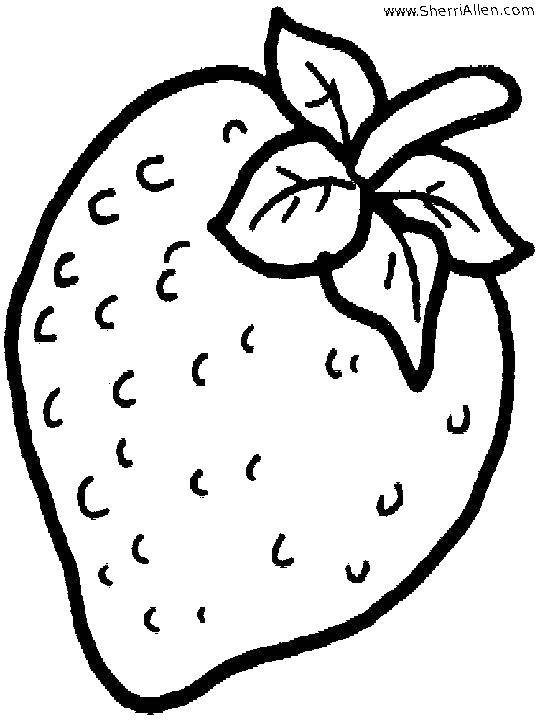 Раскраска Клубника Скачать ,клубника,.  Распечатать 