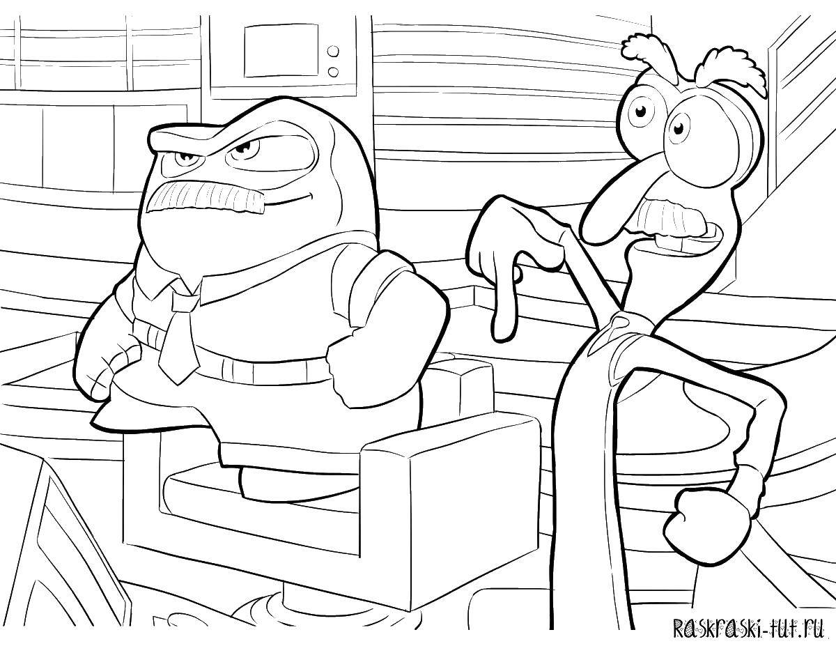 Название: Раскраска Мультфильм головоломка. Категория: головоломка. Теги: Головоломка, мультфильм.