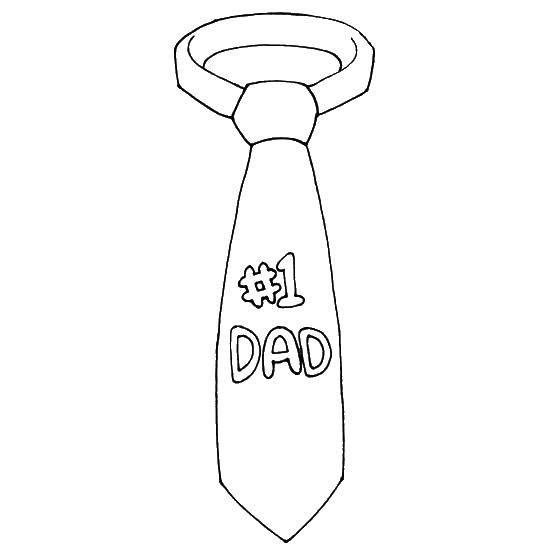 Название: Раскраска Галстук папа. Категория: Одежда. Теги: одежда, галстук, папа.