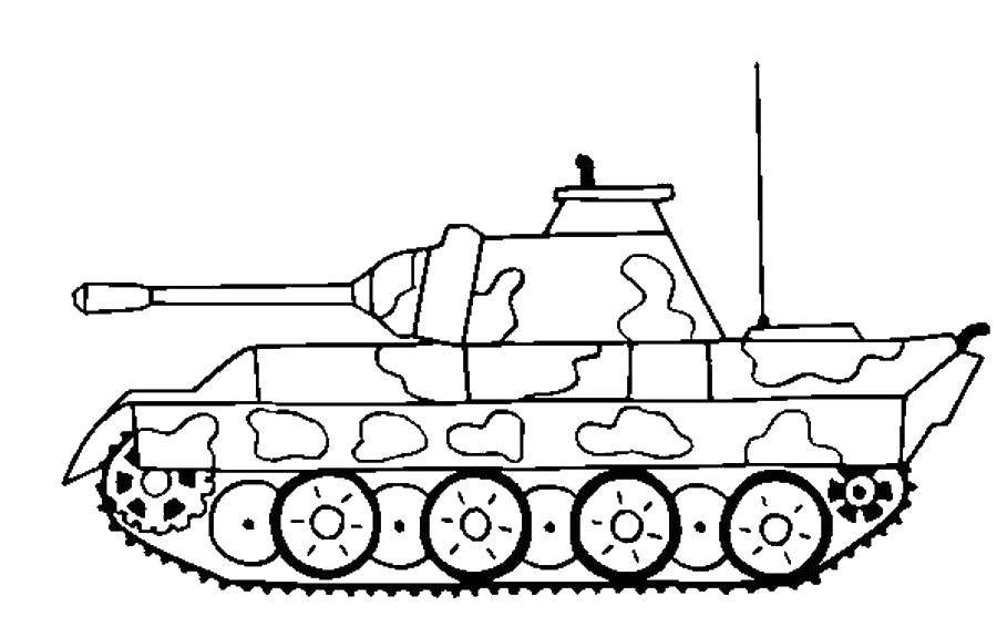 Раскраска Гусеницы танка Скачать ,Военное, машины, танк, оружие,.  Распечатать 