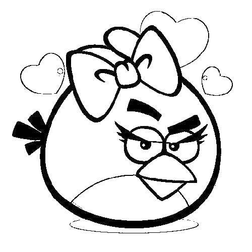 Название: Раскраска Птичка. Категория: angry birds. Теги: Игры, Angry Birds .