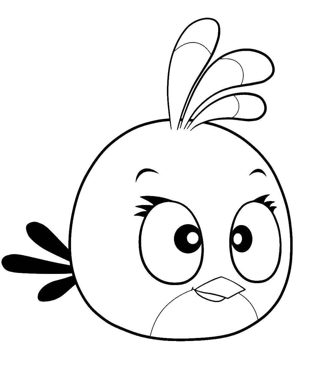 Раскраска Птичка из angry birds  Скачать ,Игры, Angry Birds ,.  Распечатать 