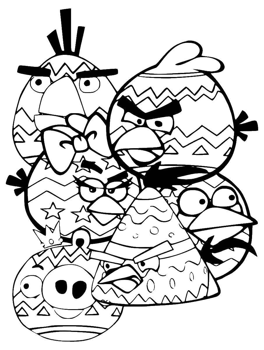 Название: Раскраска Энгри бердз. Категория: angry birds. Теги: энгри бердз.