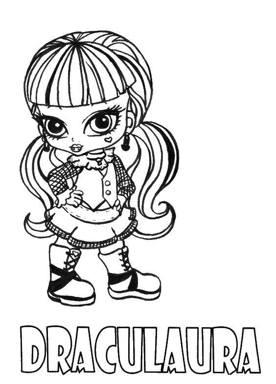 Раскраска Монстер хай Скачать ,Монстер Хай,.  Распечатать 