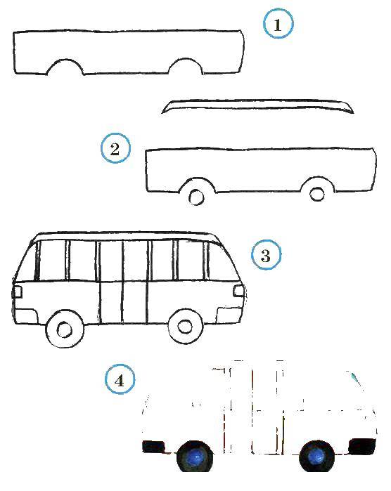 Раскраска Автобус Скачать ,автобус,.  Распечатать 