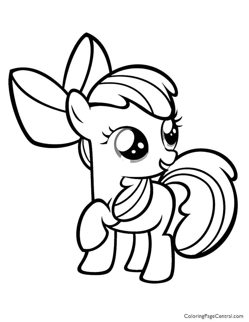 Название: Раскраска Пони из my little pony . Категория: мой маленький пони. Теги: Пони, My little pony .