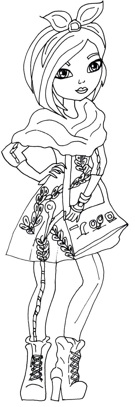 Название: Раскраска Кукла. Категория: Барби. Теги: девочка, кукла, барби.