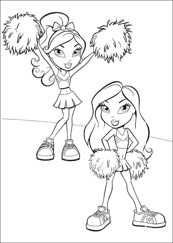 Название: Раскраска Куклы bratz . Категория: братц. Теги: Кукла, Bratz .