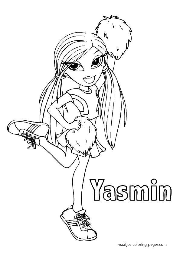 Раскраска Кукла из bratz  Скачать ,Кукла, Bratz ,.  Распечатать 