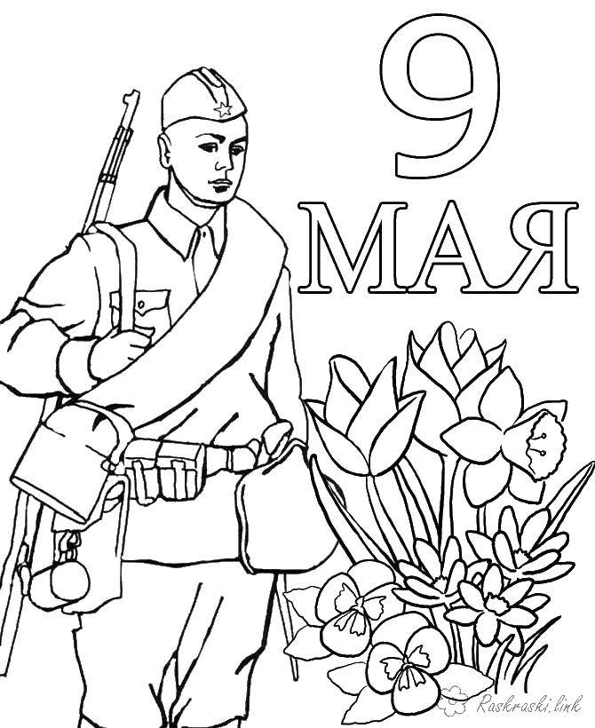 Раскраска 9 мая Скачать ,Поздравление, 9 мая, День Победы,.  Распечатать 