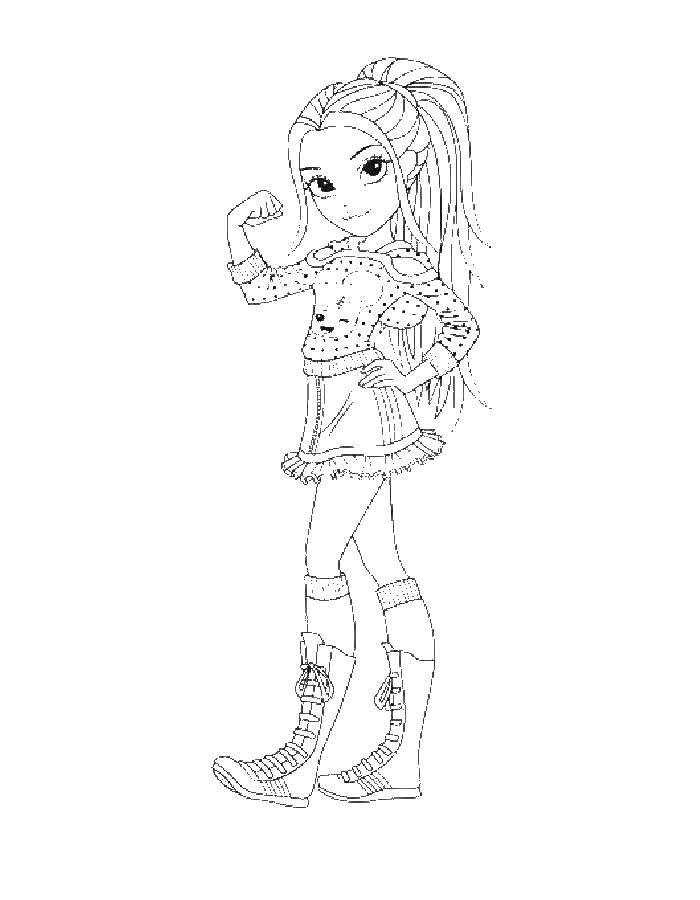 Раскраска Девушка Скачать ,девушка,.  Распечатать 