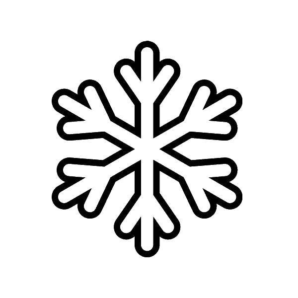 Раскраска Снежинка Скачать ,снежинка,.  Распечатать 