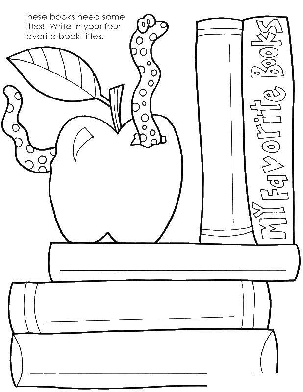 Раскраска Книги Скачать ,книги,.  Распечатать 