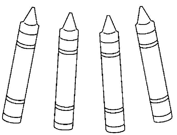 Раскраска Мелки Скачать ,мелки, коробка,.  Распечатать 