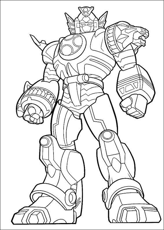 Название: Раскраска Мега зорд. Категория: Могучие рейнджеры. Теги: Могучие рейнджеры.