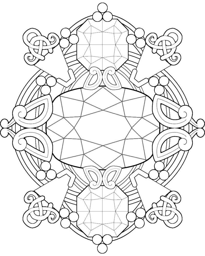 Раскраска Антистресс Скачать ,антистресс, узоры, фигуры, цветы,.  Распечатать 