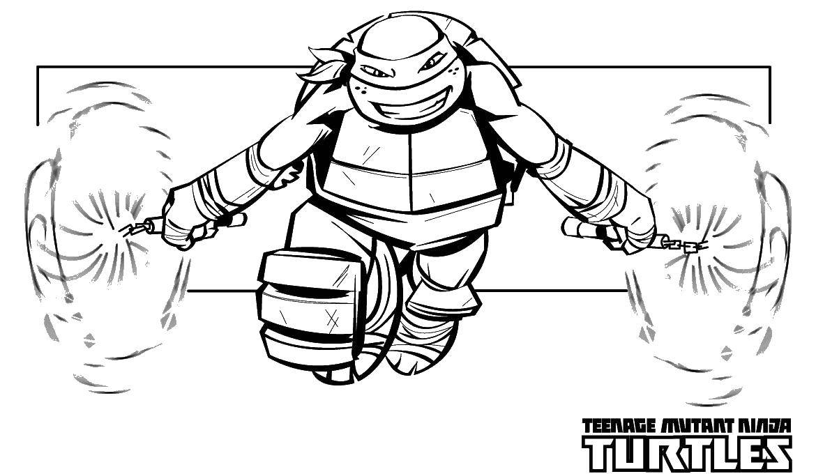 Раскраска ниндзя Скачать .  Распечатать 