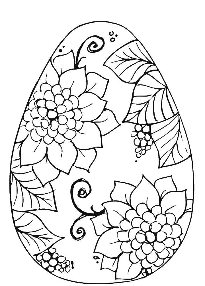 Раскраска Пасхальные яйца Скачать ,Пасха, праздник, яйцо, яйца,.  Распечатать 