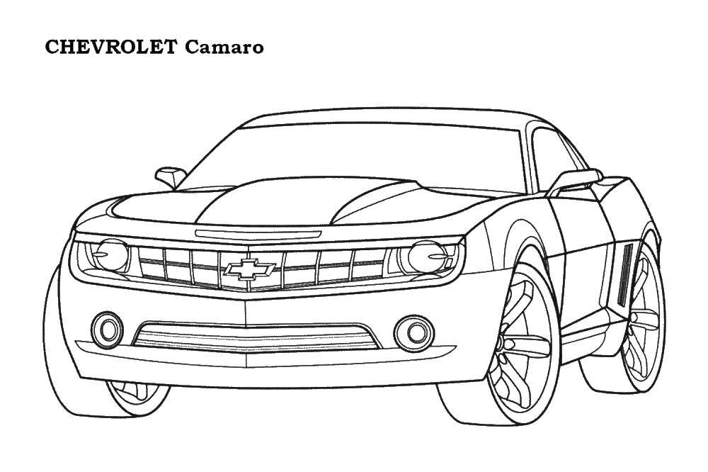 Название: Раскраска Chevrolet. Категория: для мальчиков. Теги: машина.