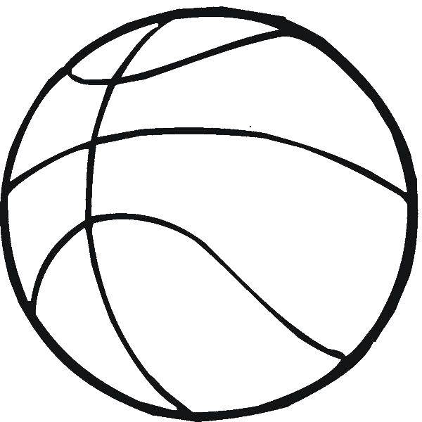 Раскраска Мяч для баскетбола Скачать ,Спорт, баскетбол, мяч, игра,.  Распечатать 